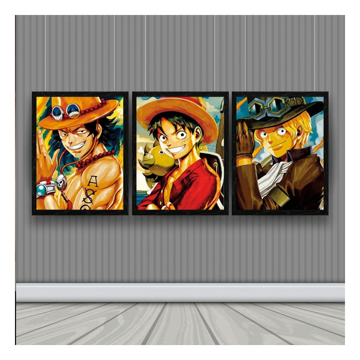 3DILUTION - Luffy One Piece Cuadro 3D Efecto Lenticular 3 imagenes en 1
