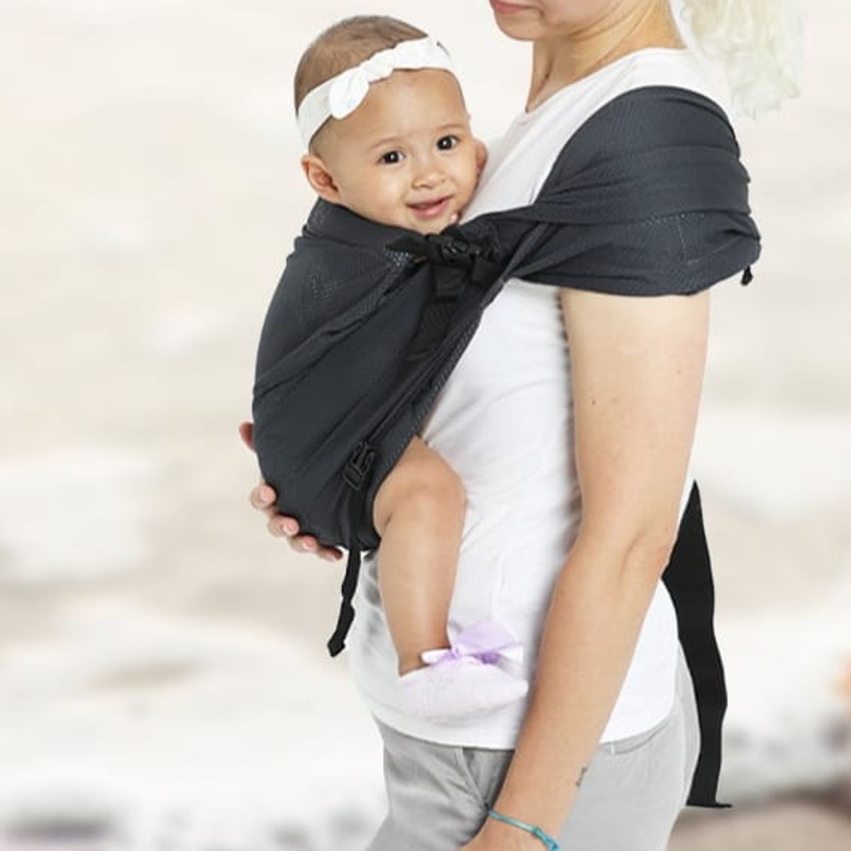 GENERICO - Porta bebe bandolera prearmada ergonómica