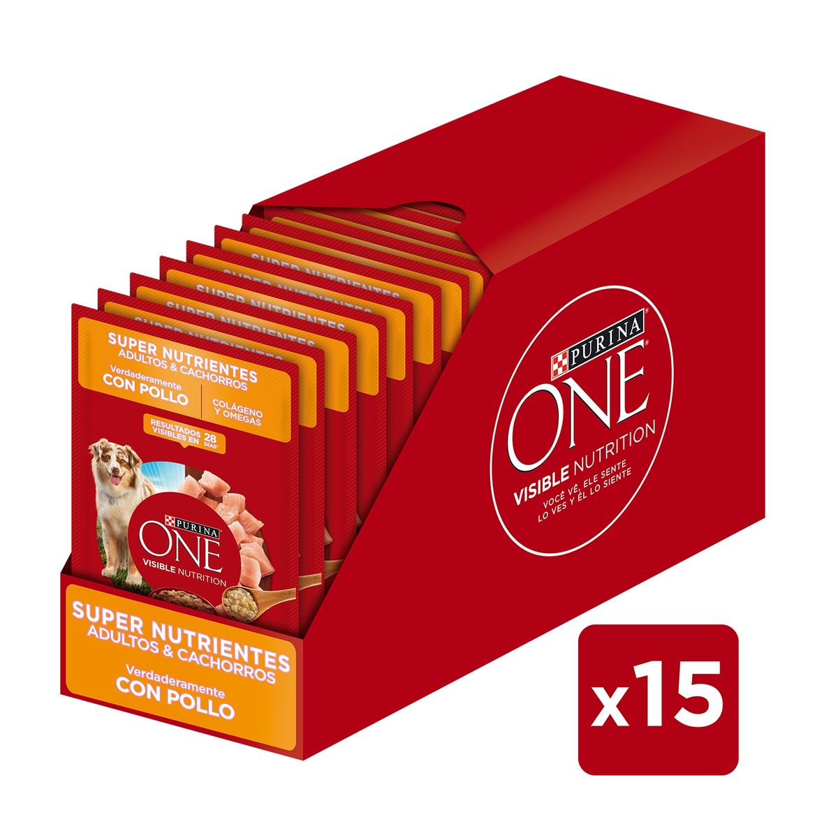 PURINA ONE - Pack PURINA ONE® Adultos Cachorros Super Nutrientes 15x85gr