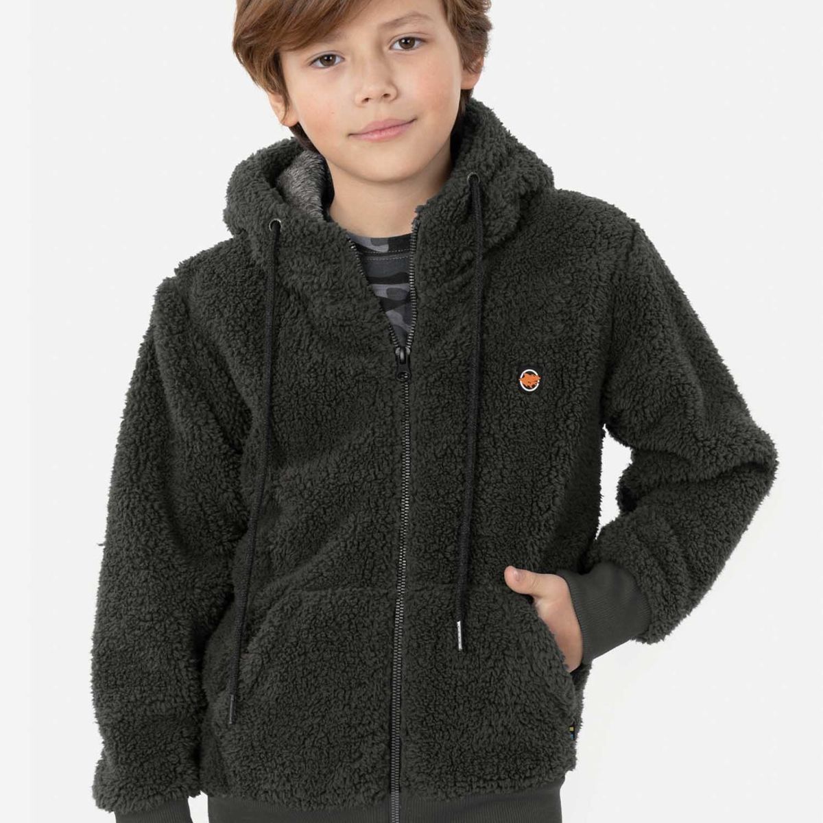 MAUI AND SONS - Poleron SOFT CLASSIC SHERPA Niño Verde Maui and Sons