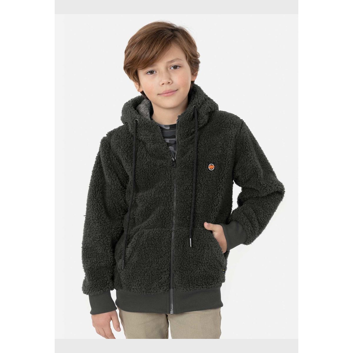 MAUI AND SONS - Poleron SOFT CLASSIC SHERPA Niño Verde Maui and Sons