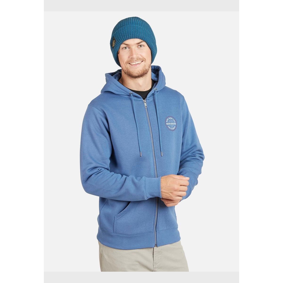 MAUI AND SONS - Poleron RIDE YOUR LIFE HOODIE Hombre Azul Maui and Sons
