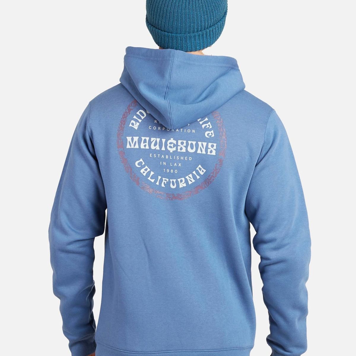 MAUI AND SONS - Poleron RIDE YOUR LIFE HOODIE Hombre Azul Maui and Sons