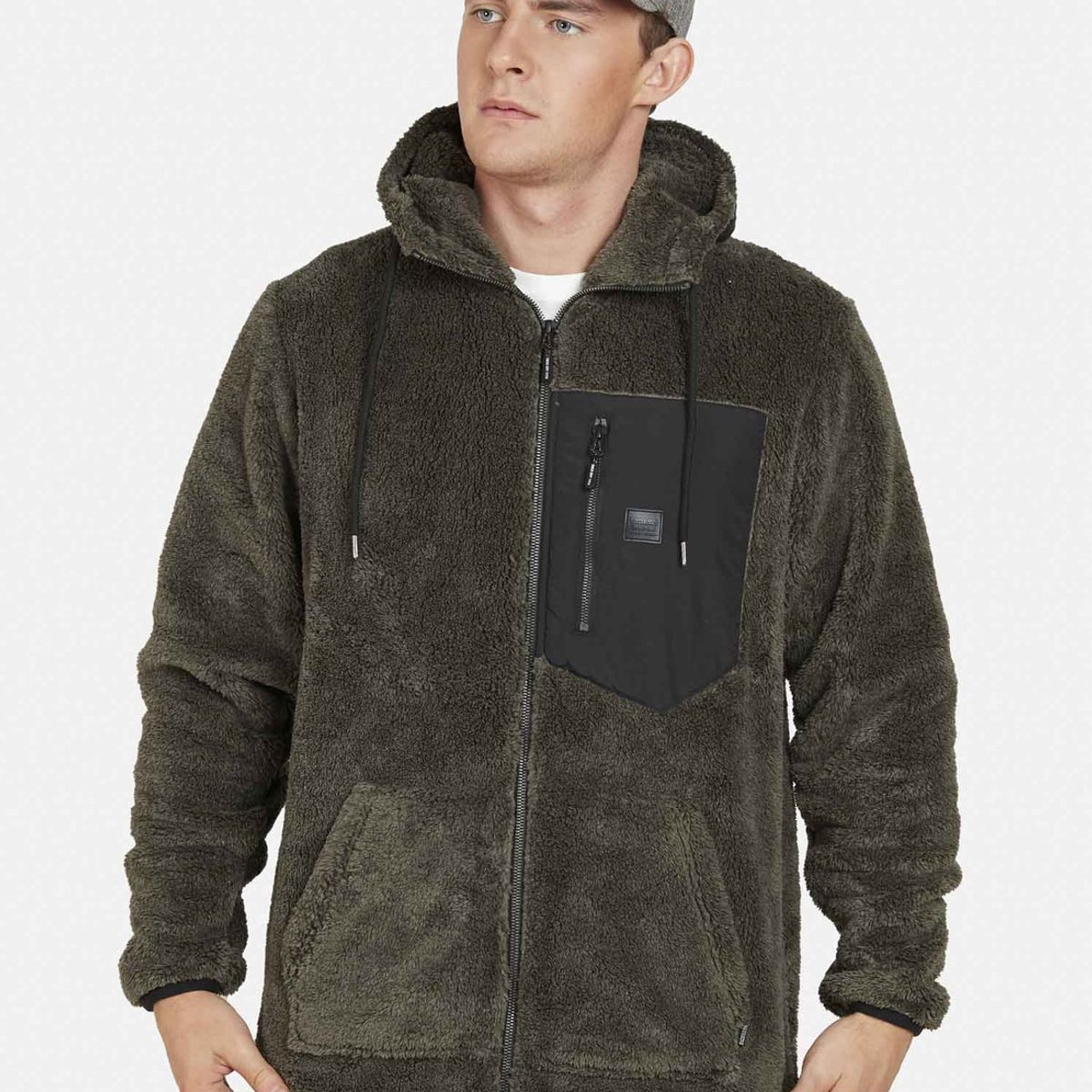 MAUI AND SONS - Poleron FULL STIFF Hombre Verde Maui and Sons