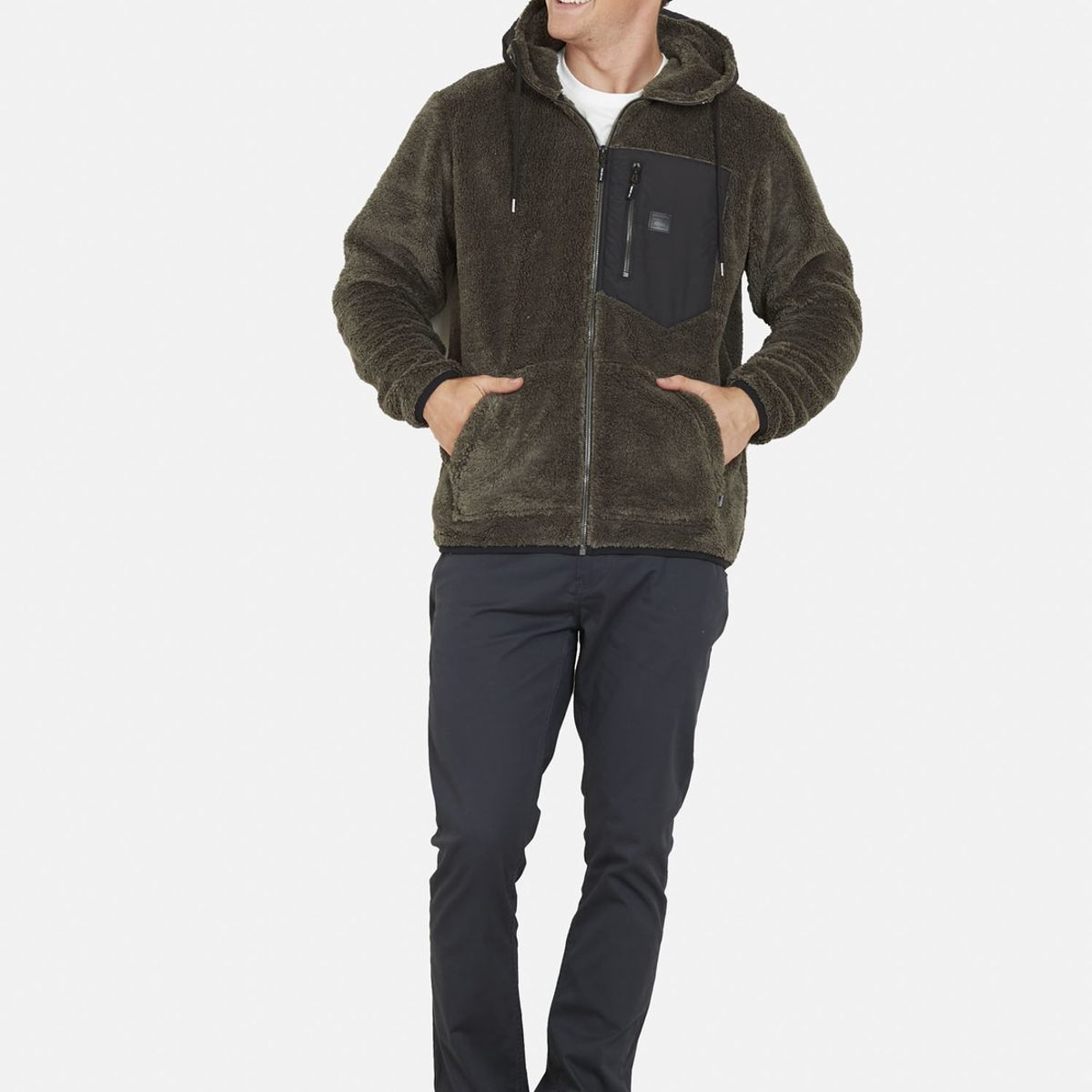 MAUI AND SONS - Poleron FULL STIFF Hombre Verde Maui and Sons