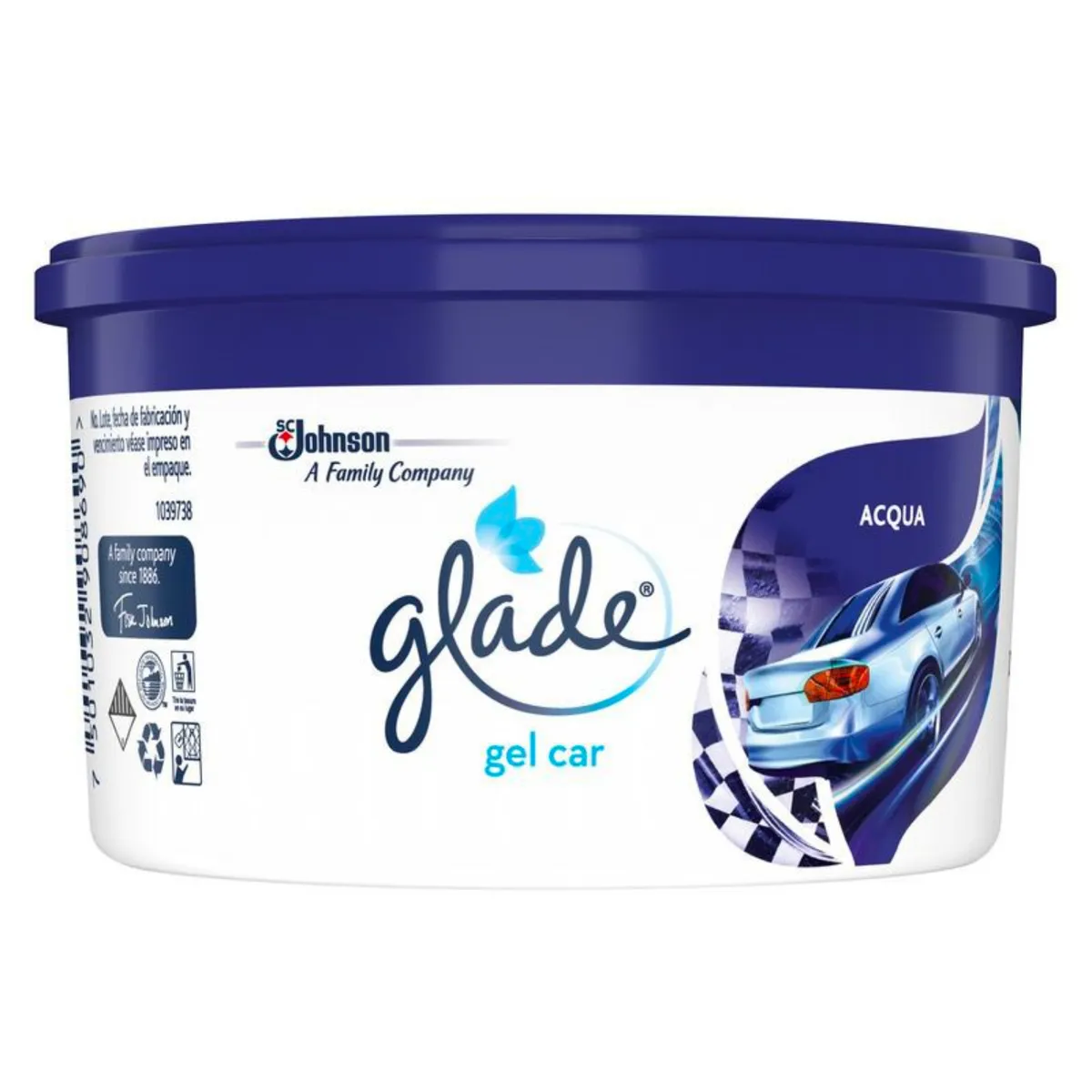 GLADE - Pack 2 Glade Gel Mini Aromatizante Auto Acqua
