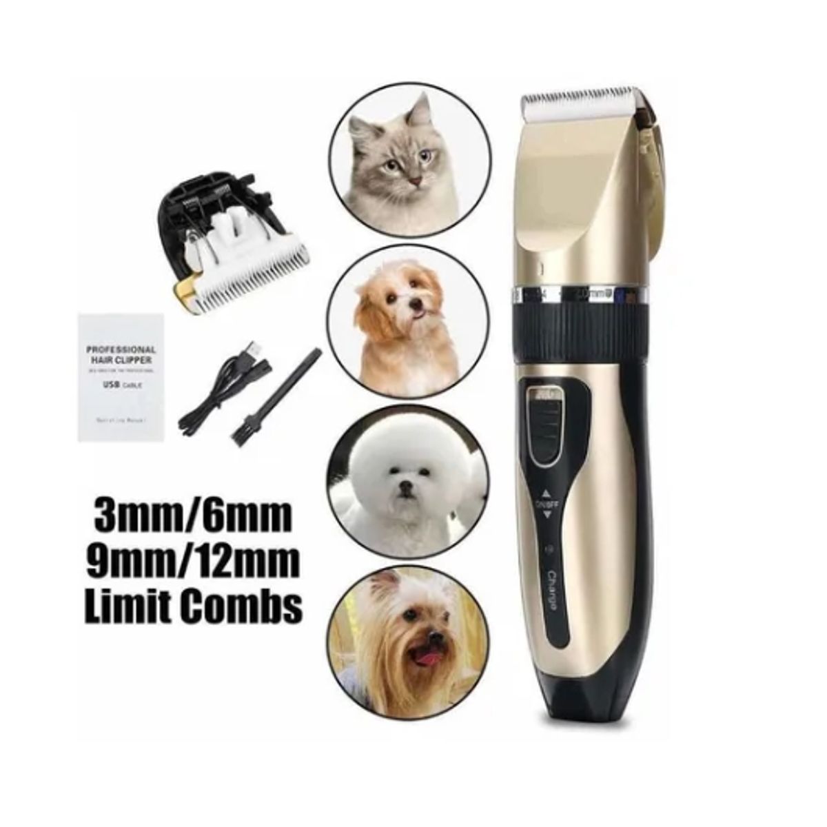 GENERICO - Maquina Cortar Pelo Perros Cortadora Canina Accesorios