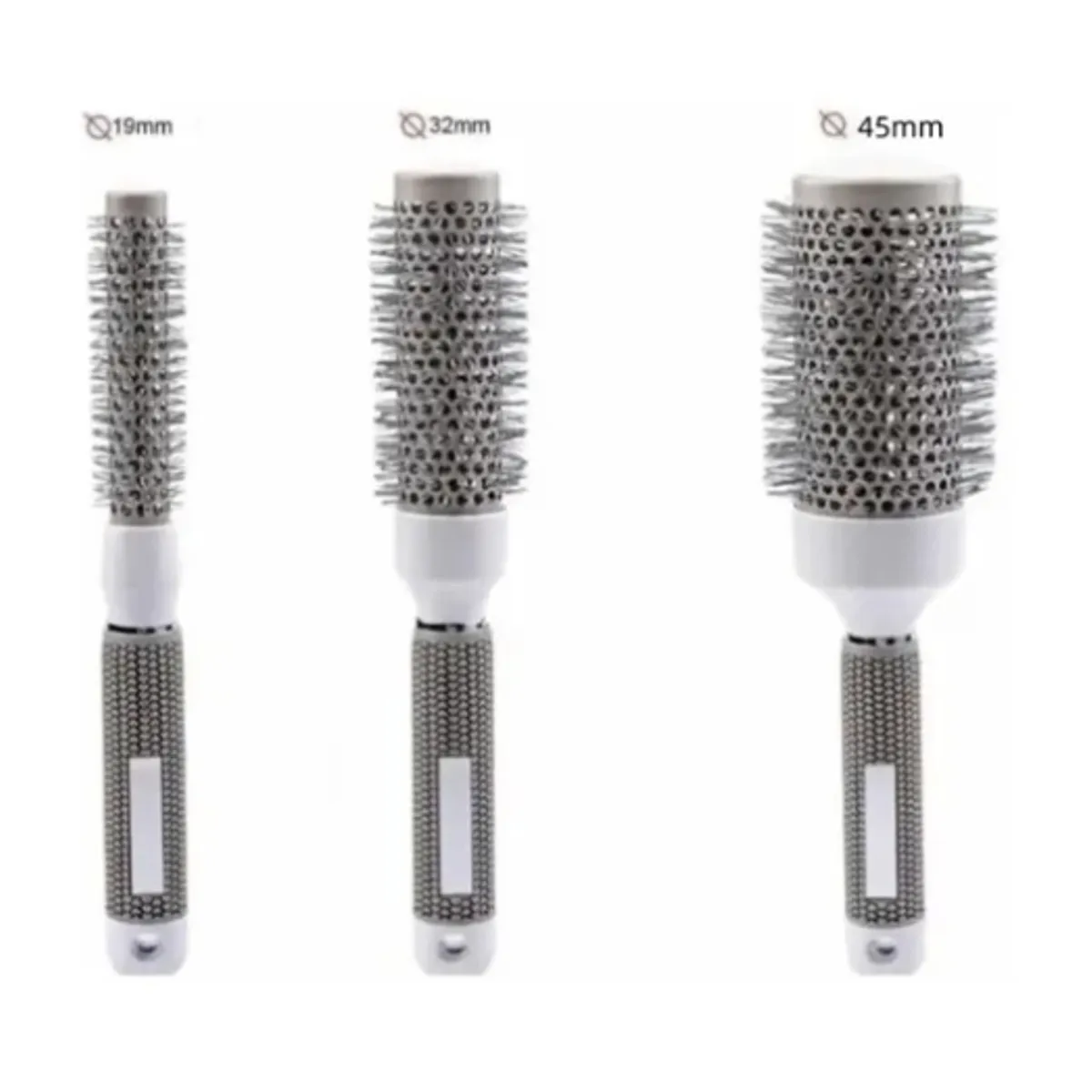 GENERICO - Set 3 Cepillos Térmicos Brushing Alisado 19mm-32mm-45mm