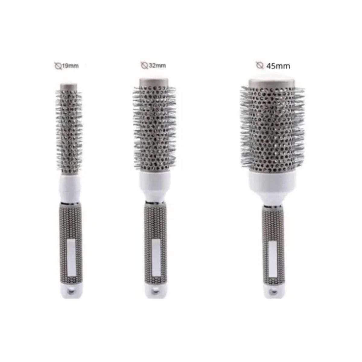 GENERICO - Set 3 Cepillos Térmicos Brushing Alisado 19mm-32mm-45mm