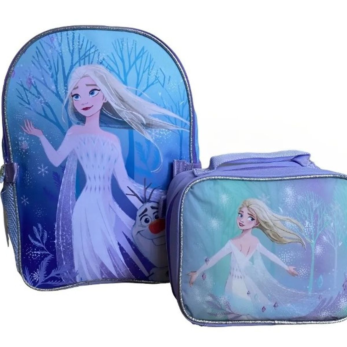 INTEK GAMES - Pack Escolar Mochila  Lonchera Frozen para Niñas Azul Celeste