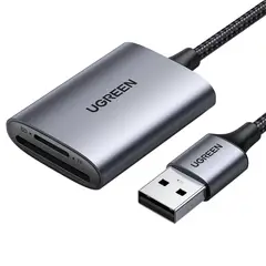 UGREEN - Lector de tarjetas USB 3.0 A 2 en 1