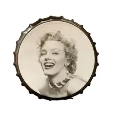 RUNN - Cuadro Metálico Vintage Marilyn Black and White