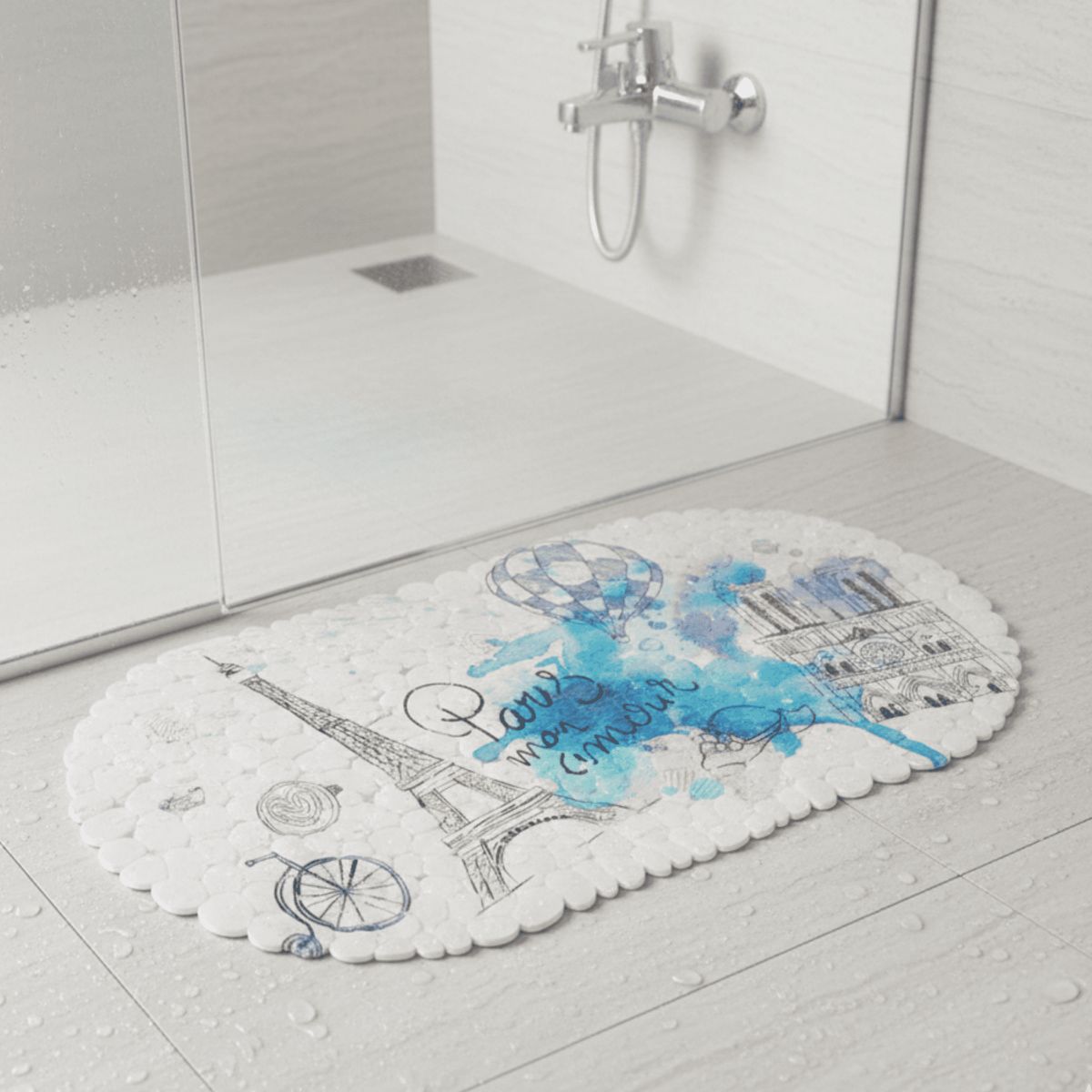 BATHLUX - Alfombras Antideslizante 69x35cm Diseños.