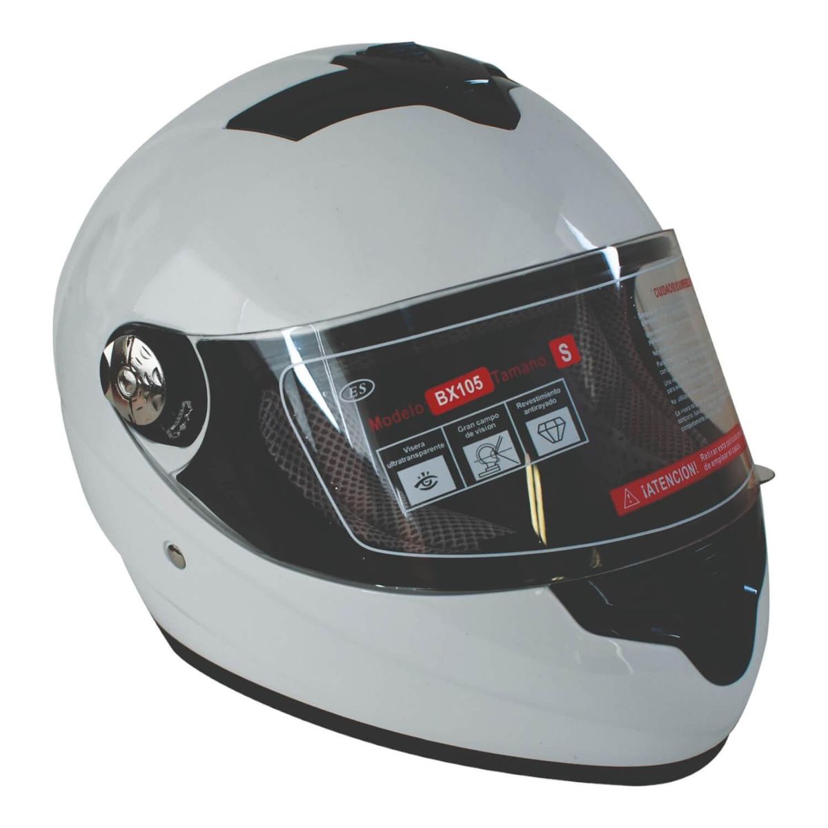 BEX - Casco Full Face Bx105 Talla M white Ceritificacion ECE Bex