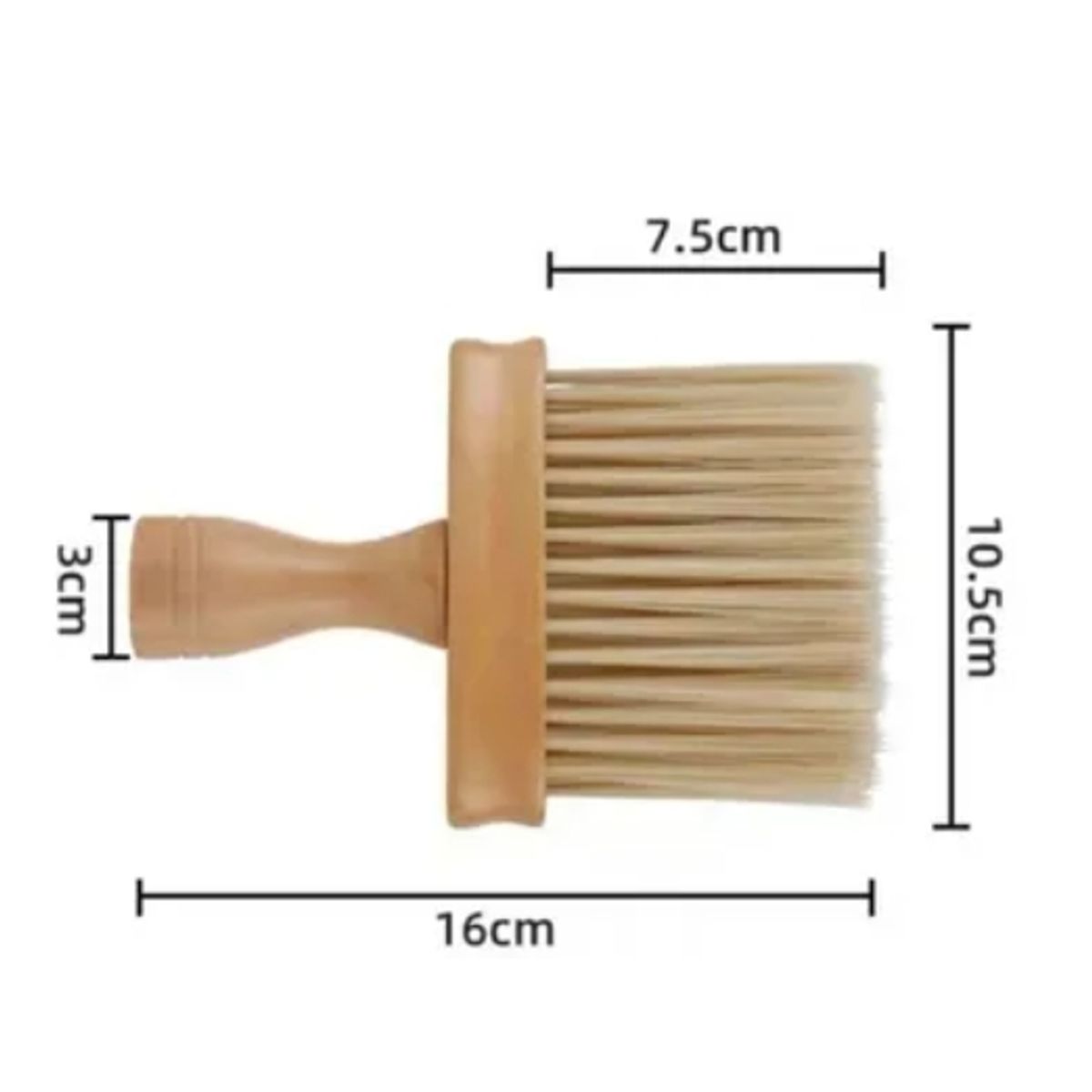 GENERICO - Bota Pelo Brocha Ancha Plana Barbero Peluquería Madera