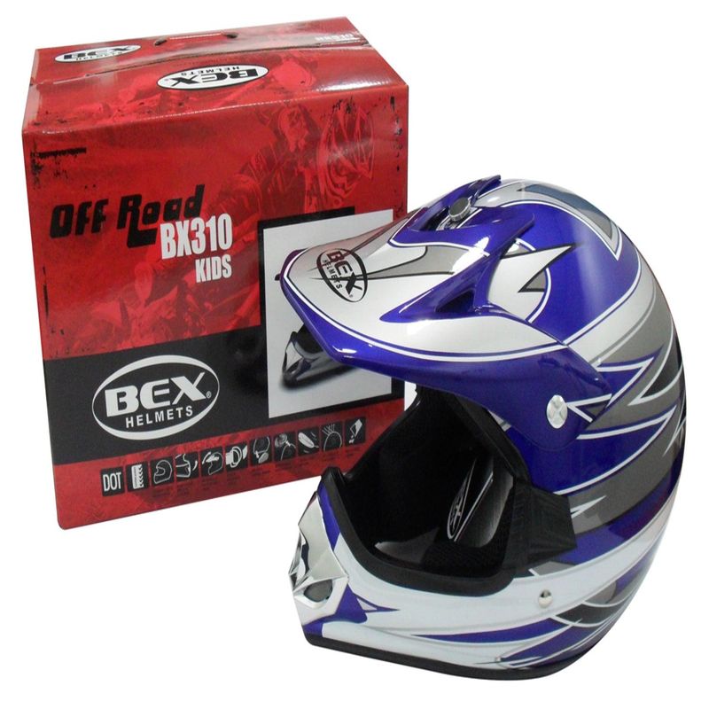 BEX - Casco Full Face Bx310 Talla S Color Deep Blue Certificado ECE