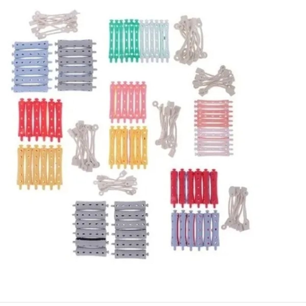 GENERICO - Kit 12 Bigudies Para Base - Ondulación Cabello Peluquería 11mm