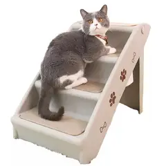GENERICO - Escalera Para Mascotas Perros Gatos De 4 Pasos