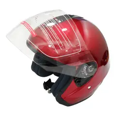 BEX - Casco Modelo Half Face Talla L Color Burgundhy
