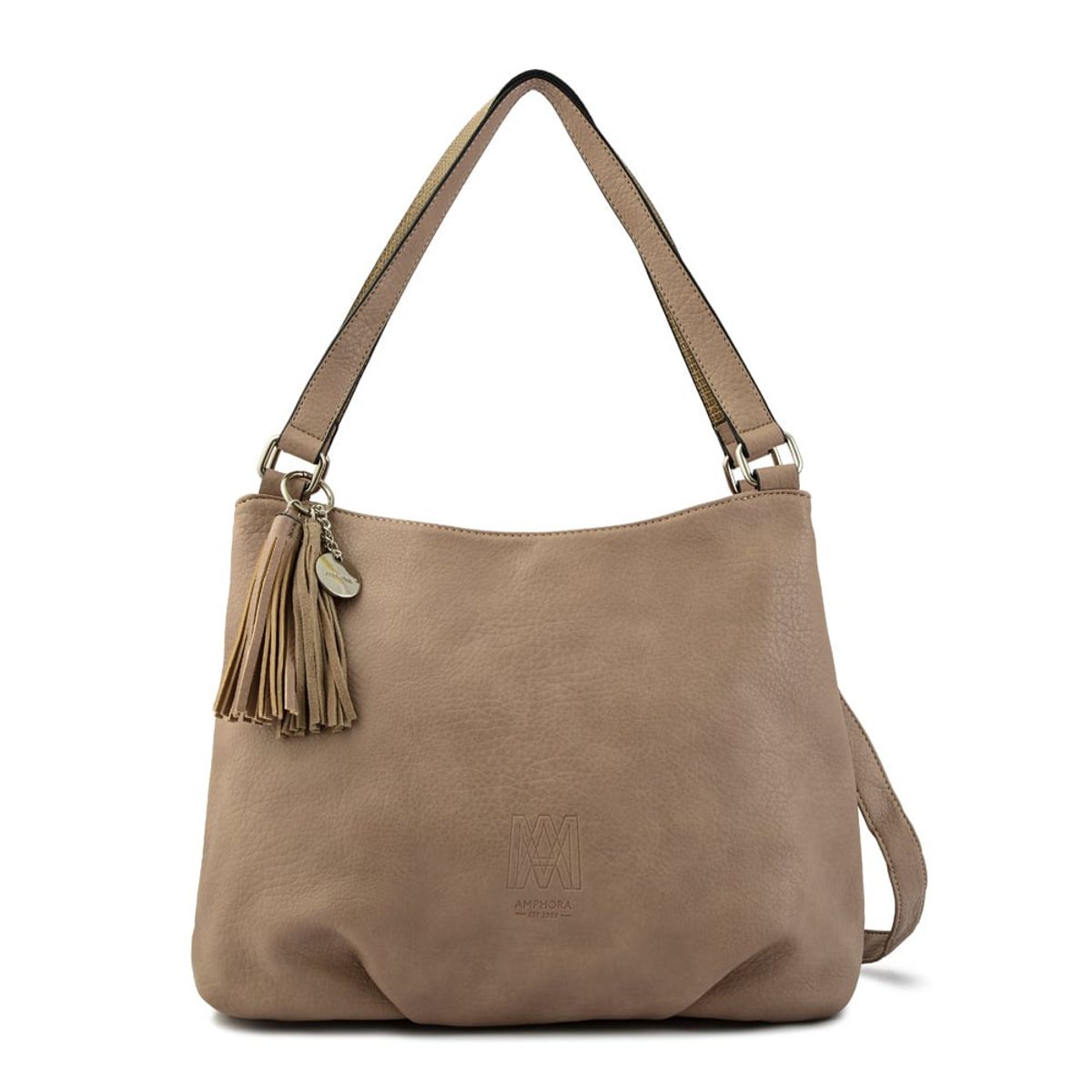 AMPHORA - Cartera Dos Asas Tres divisiones grande lioben taupe