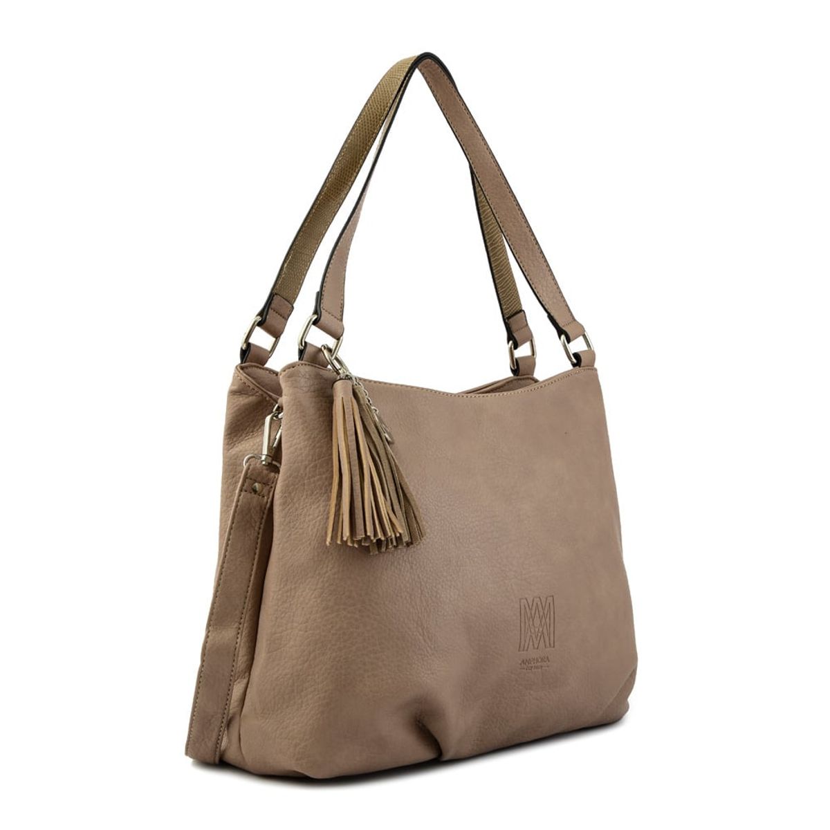 AMPHORA - Cartera Dos Asas Tres divisiones grande lioben taupe