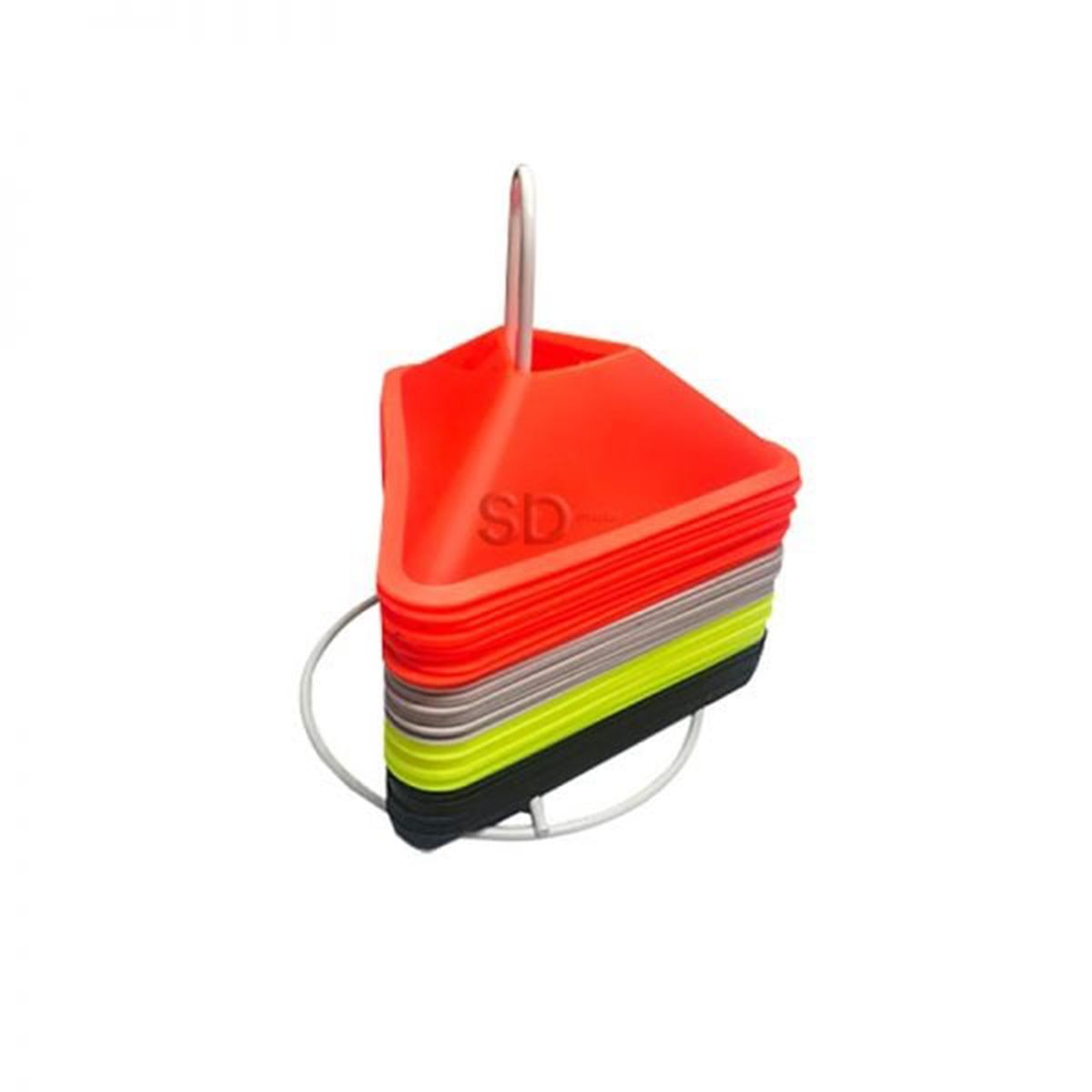 SDFIT - Set De 40x Conos Agilidad Triangular  Soporte MK-8103