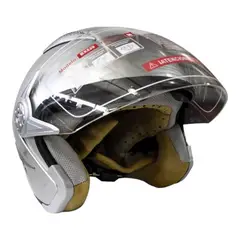BEX - Casco Full Face Bx529 Talla M Silver Certificado ECE
