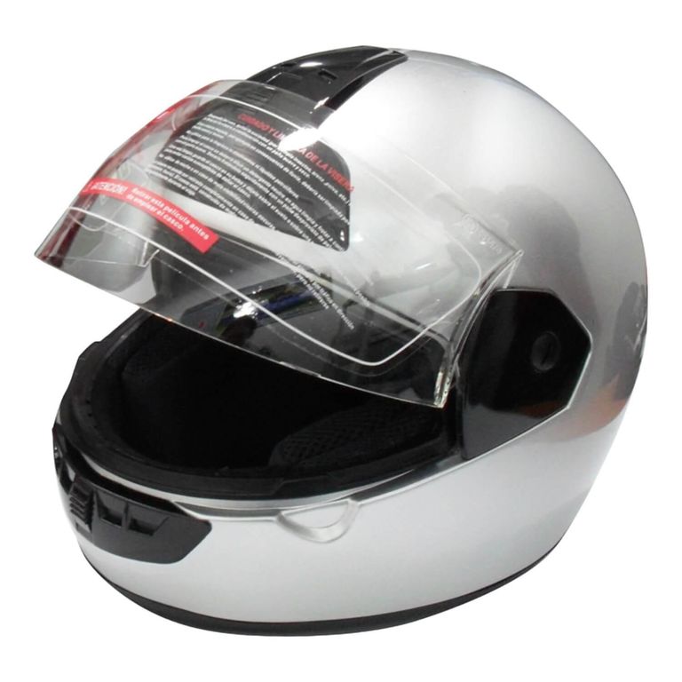 Casco Full Face Bx603 Talla L Color Silver Certificado DOT