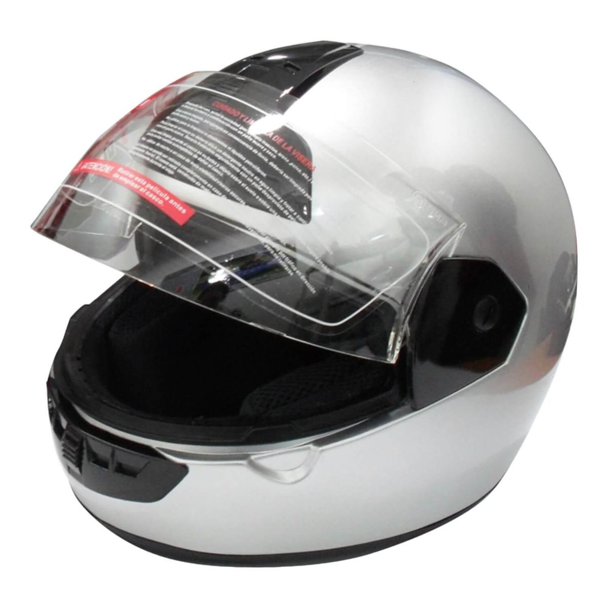 BEX - Casco Full Face Bx603 Talla L Color Silver Certificado DOT