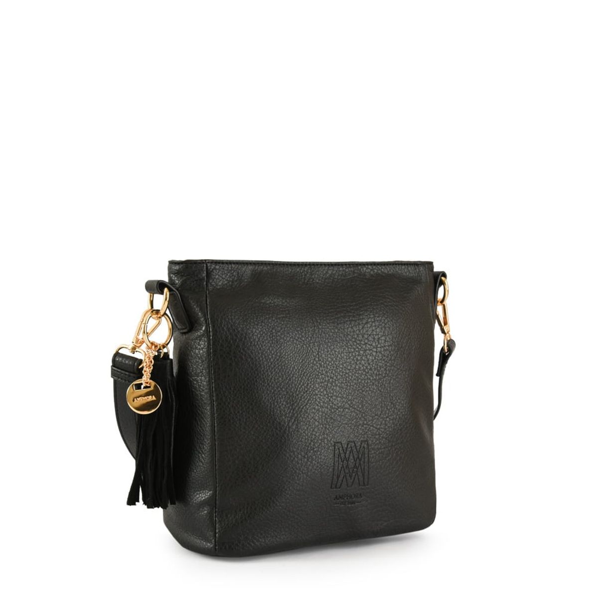 AMPHORA - Cartera bandolera mediana lioben negro