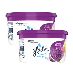 GLADE - Pack 2 Gel Aromatizante Campos De Lavanda 70g