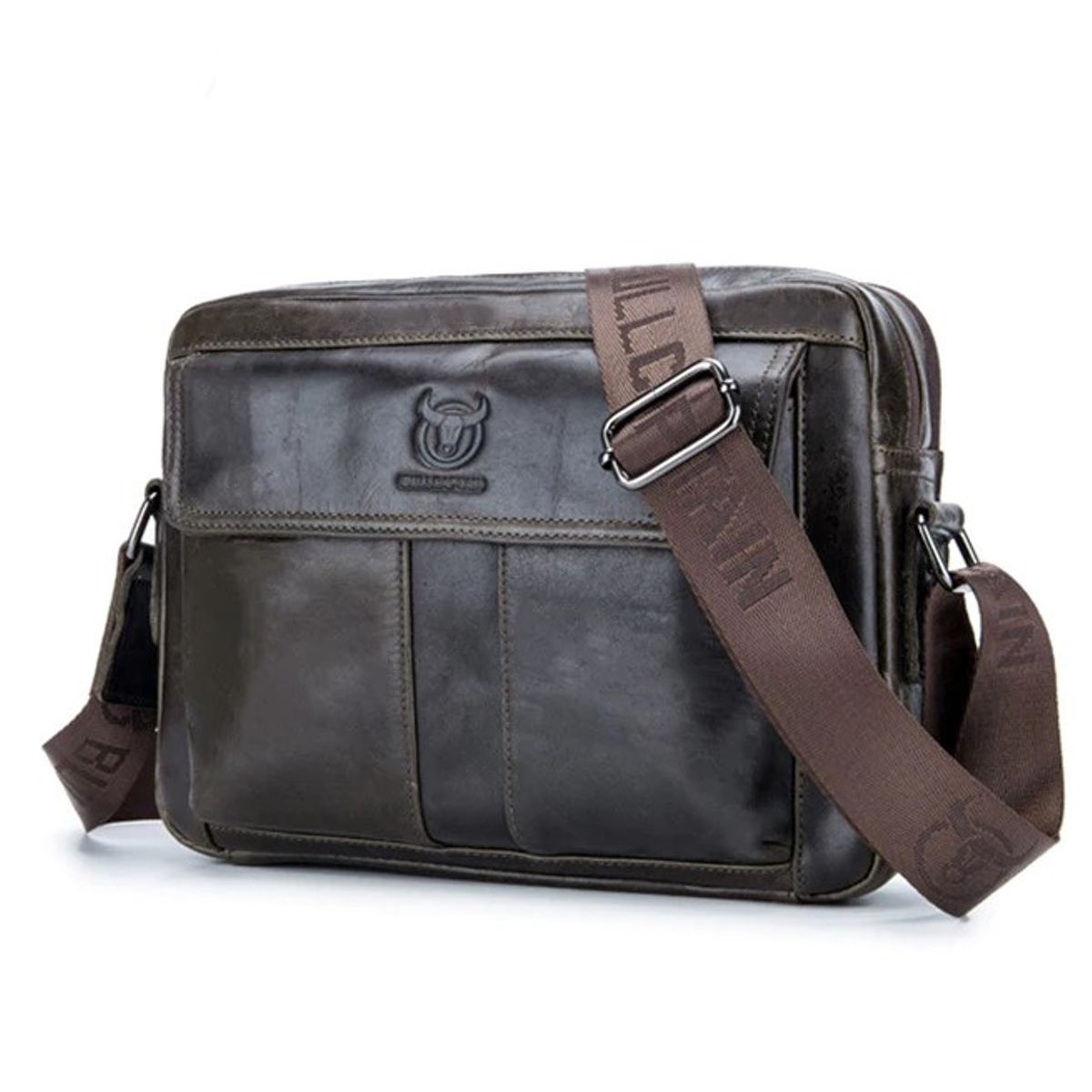 GENERICO - Bolsobandolera Cuero Genuino Bull Captain Mod Front