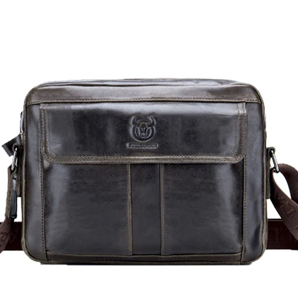 GENERICO - Bolsobandolera Cuero Genuino Bull Captain Mod Front