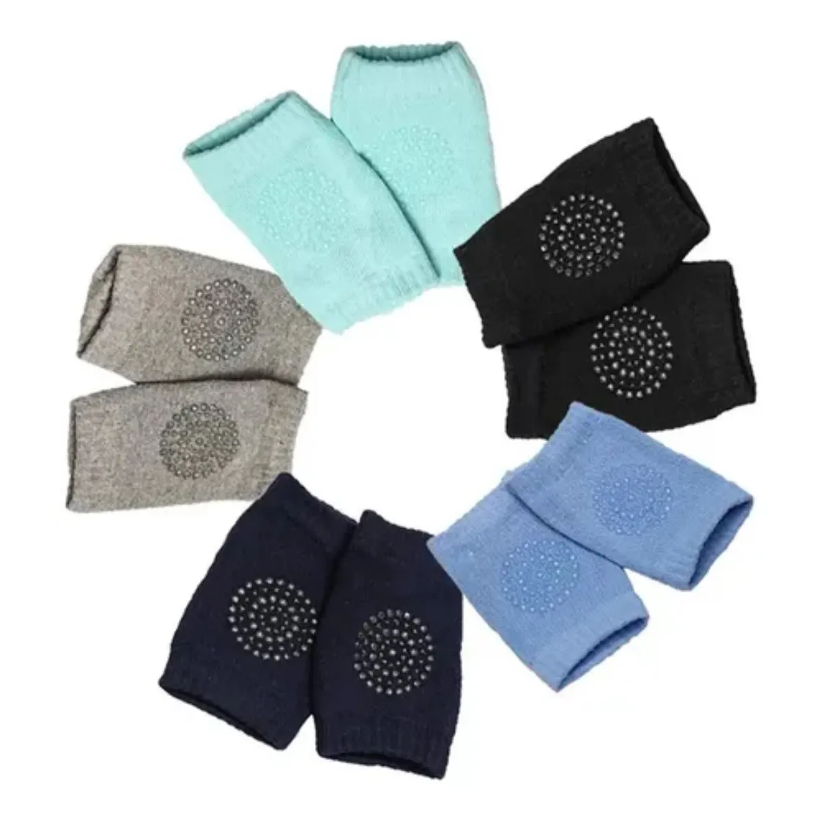 GENERICO - Rodilleras de Bebe  Para Gateo Antideslizante - NEGRO