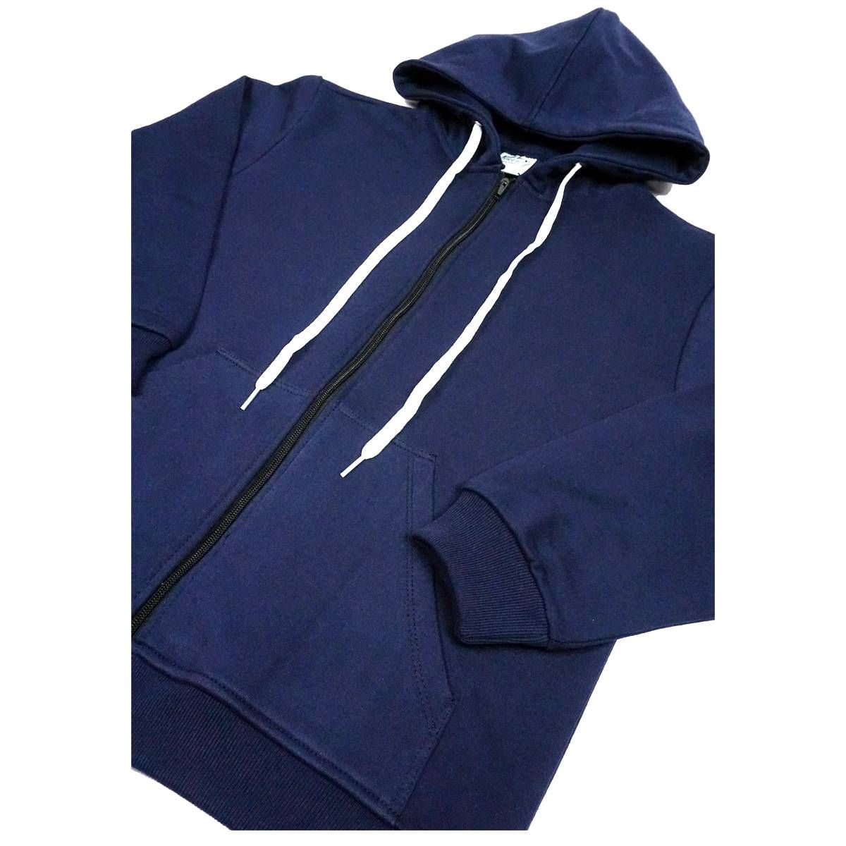 DEFY STREET - Poleron azul marino con capucha y cierre