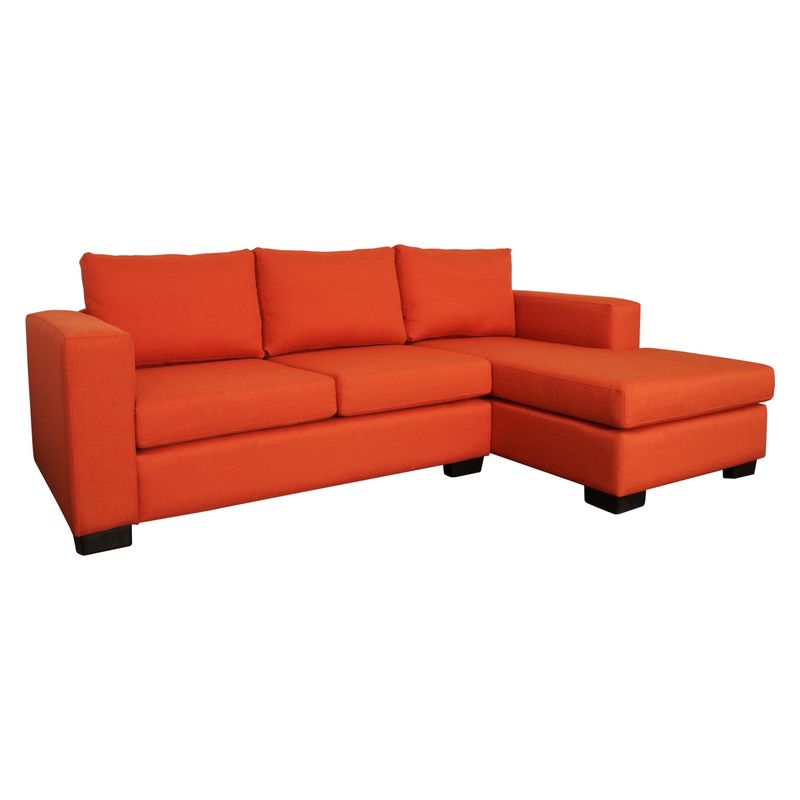 LIVING STORE - Sofá Seccional 3 Cuerpos Derecho Chelsea WR 231 cm Naranjo