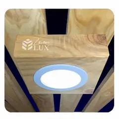 GENERICO - Lampara techo madera terraza trillage covertizo LUZ CALIDA