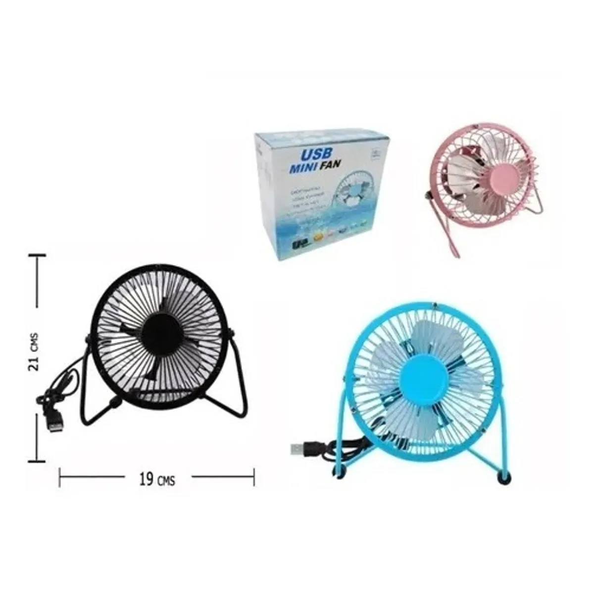 Mini Ventilador De Escritorio USB 21Cm, marca GENERICO - Foto Principal