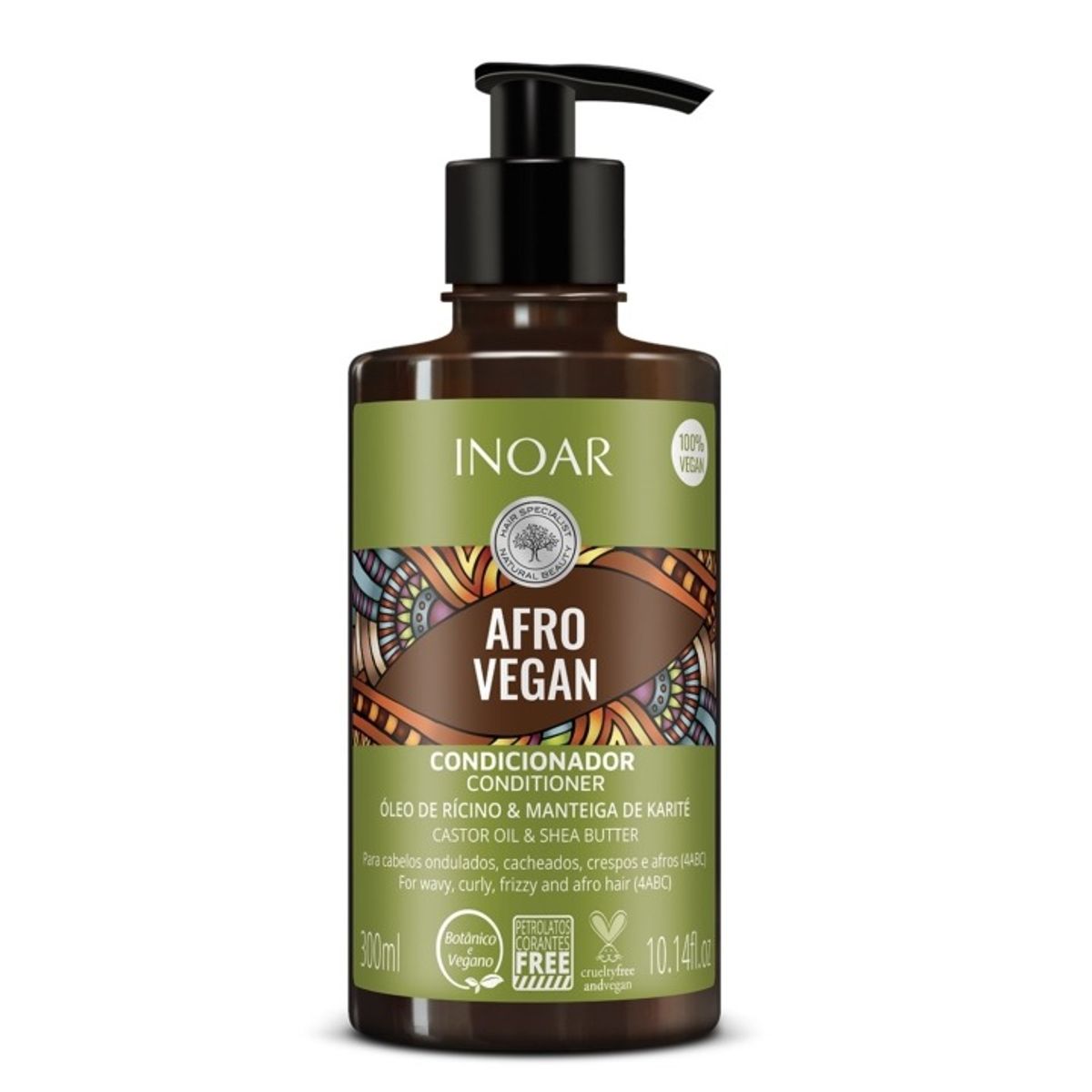 INOAR - ACONDICIONADOR AFRO VEGAN 300ML INOAR