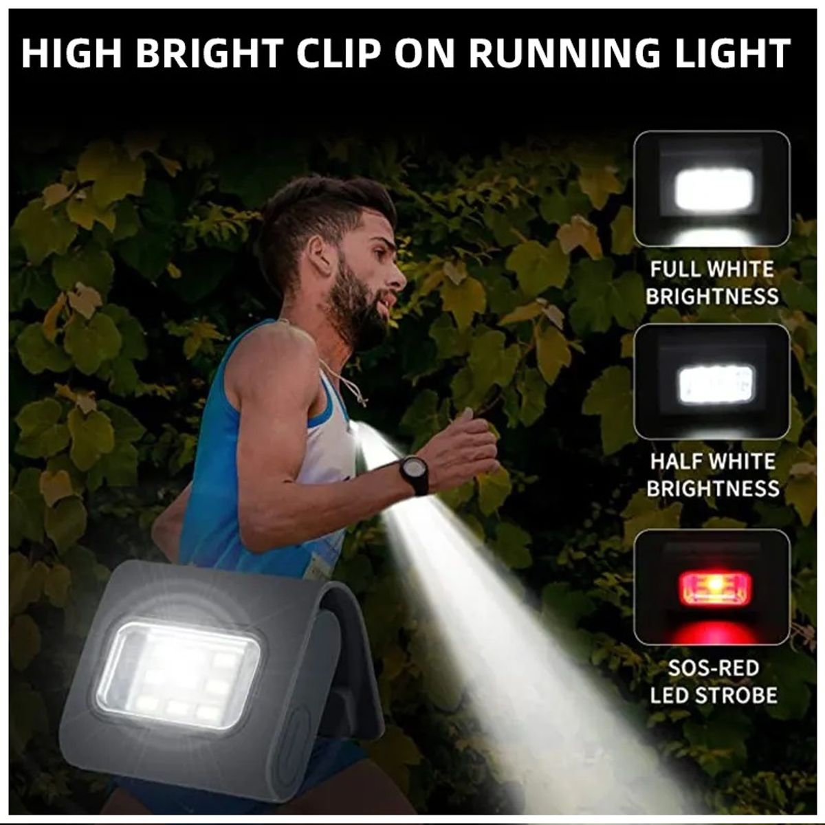 GENERICO - Linterna Multifuncional Mini LED Clip Magnético Running Mascota