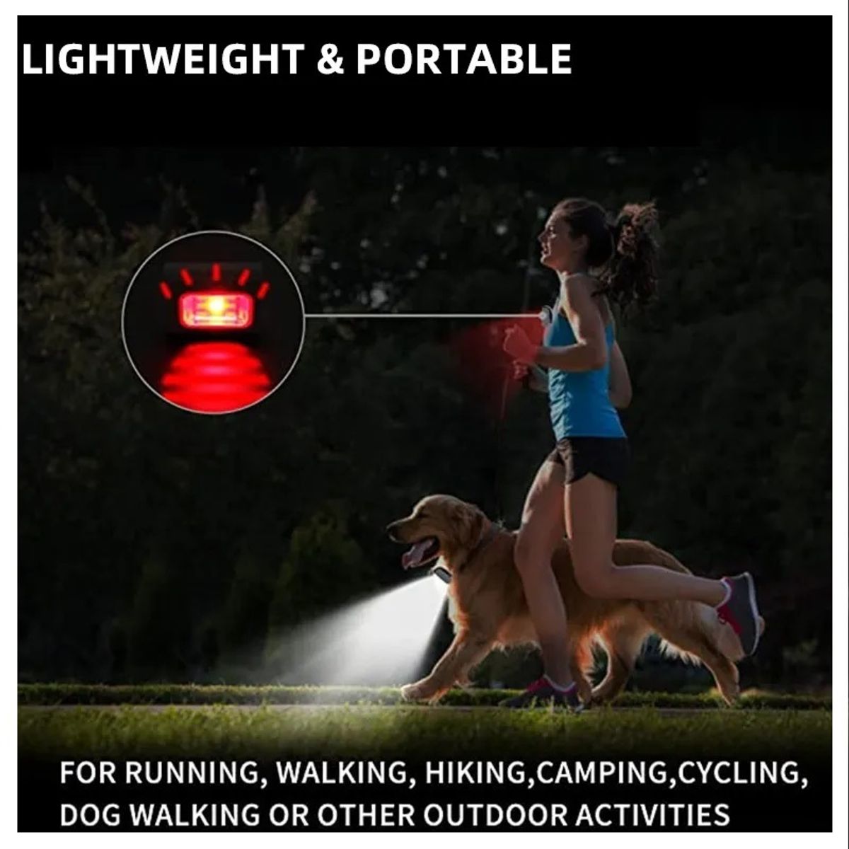 GENERICO - Linterna Multifuncional Mini LED Clip Magnético Running Mascota