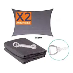 GENERICO - 2 Toldo Vela Rectangular Lonas Telas Para Toldos Vela Sombra
