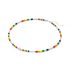 ZG JOYAS - Collar Colgante Plata Esterlina 925 Sonrisa Color Arcoíris