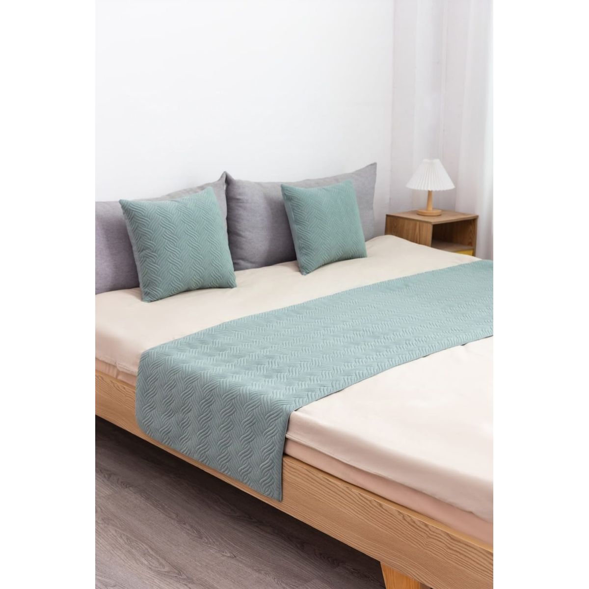 GENERICO - Piecera Verde plush dos fundas de cojín