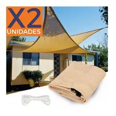 GENERICO - X2 Toldo Vela Sombra Toldos Plegables Lona Triangular 5x5x5m