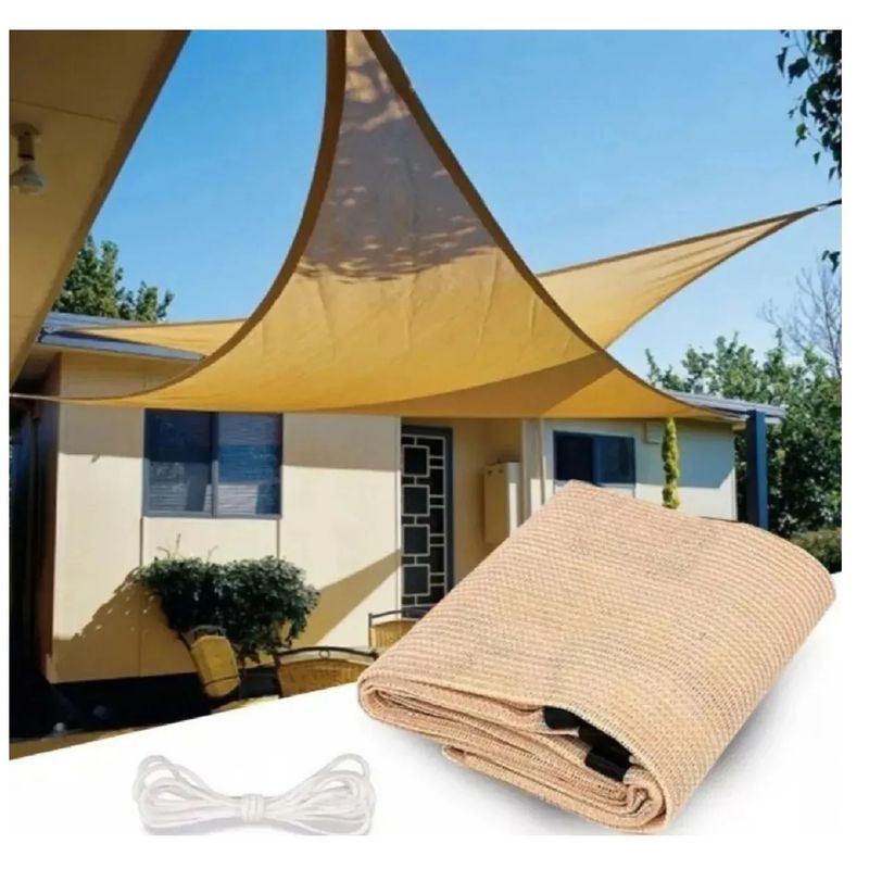 GENERICO - Toldo Vela Sombra Toldos Plegables Lona Triangular 5x5x5mts