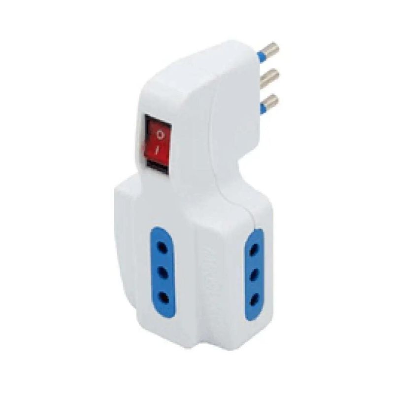 PHILCO - Enchufe Triple Con Switch 2P  T 10A 250V Blanco Philco