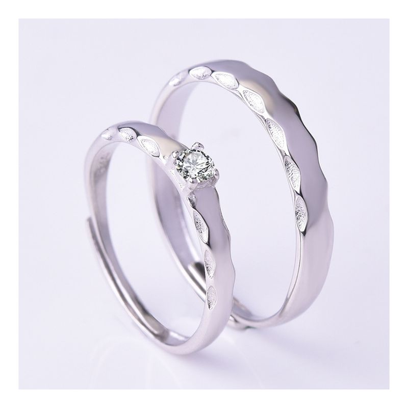 ZG JOYAS Anillos Plata Esterlina 925 Pareja Novia Compromiso