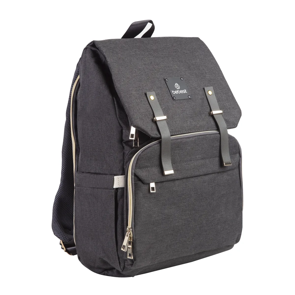 BEBESIT - Mochila Maternal Mudador Bebesit Melange Negro