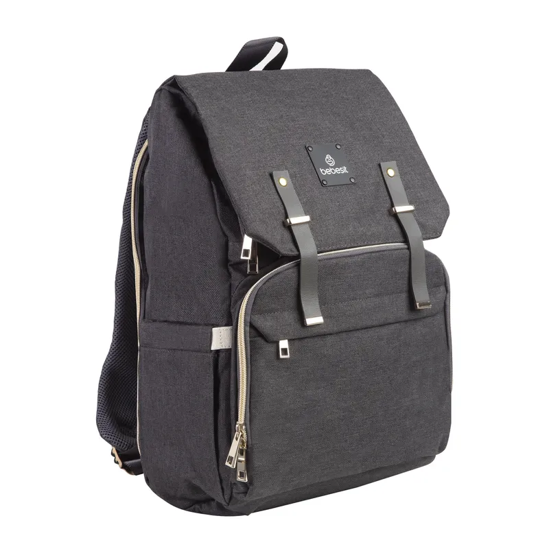 BEBESIT - Mochila Maternal Mudador Bebesit Melange Negro